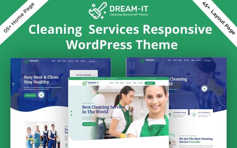 dreamit cleaning service wordpress theme original