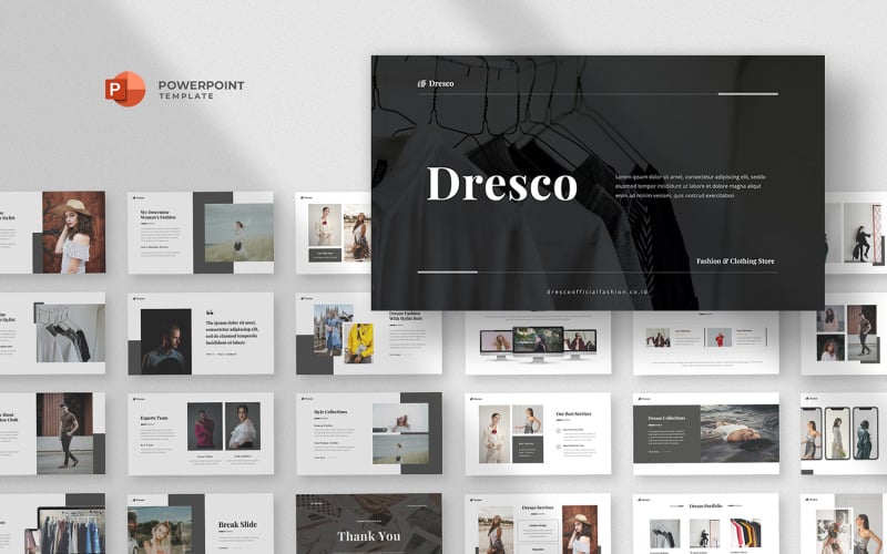 dresco fashion amp clothing powerpoint template original