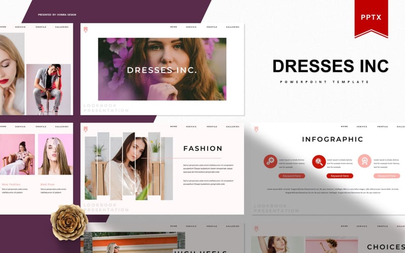 dresses powerpoint template original