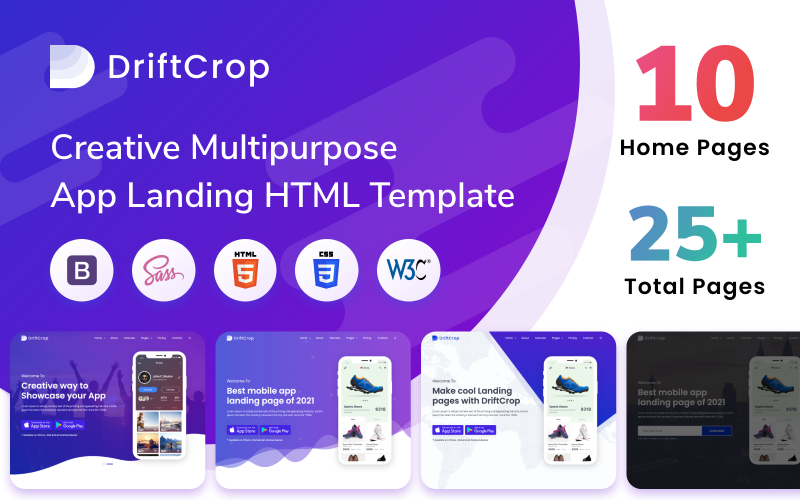 driftcrop clean multipurpose landing page template original