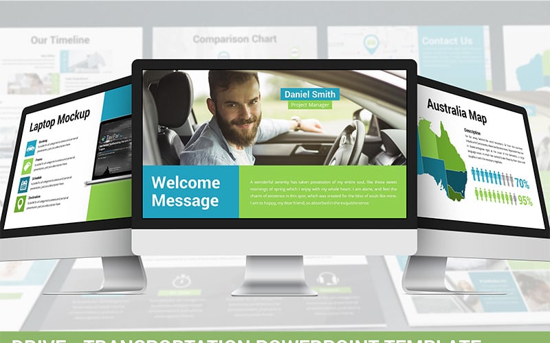 drive transportation powerpoint template original