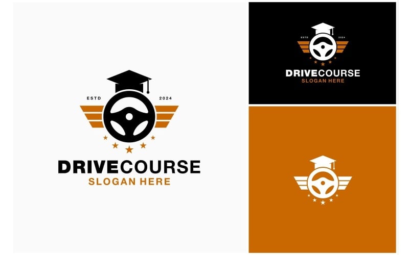 driving school driver study logo original