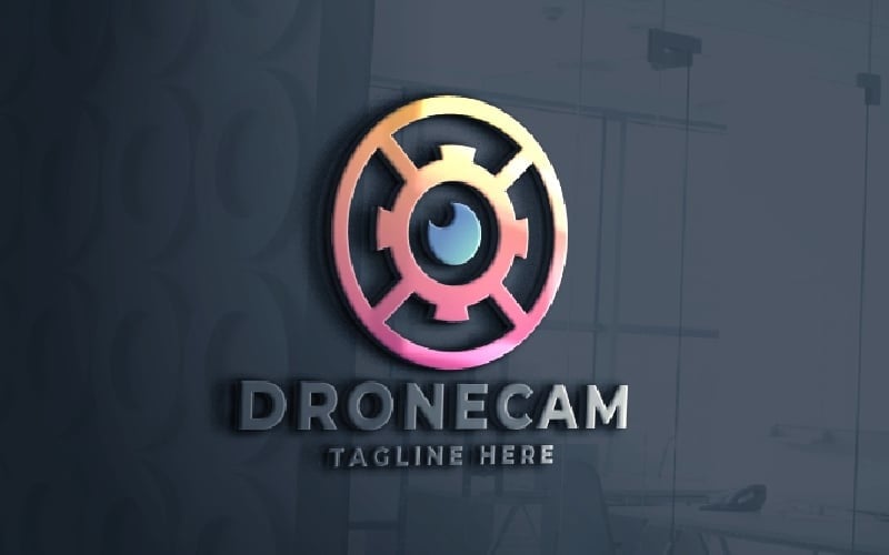 drone cam vector logo template original