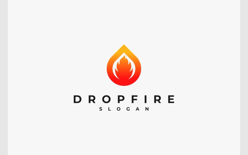drop fire flame hot burn logo original