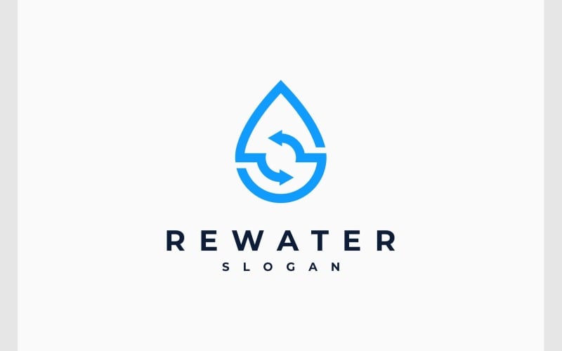 drop water recycle arrow logo original