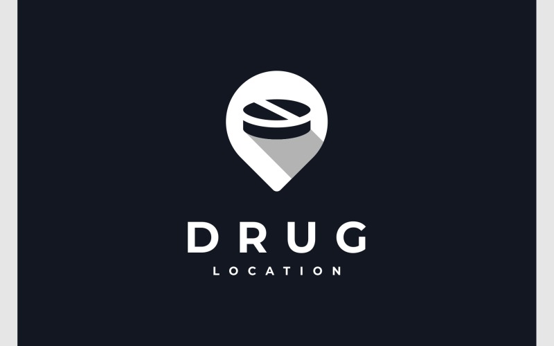 drug medicine pin map location logo original