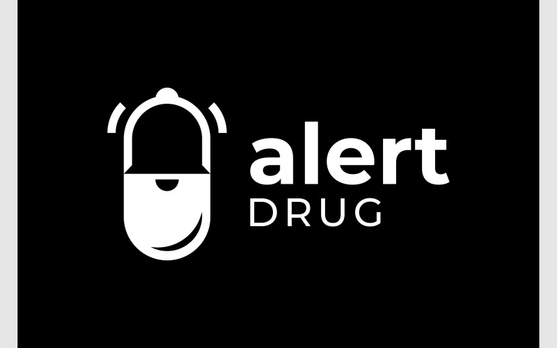 drug pill notification bell logo original