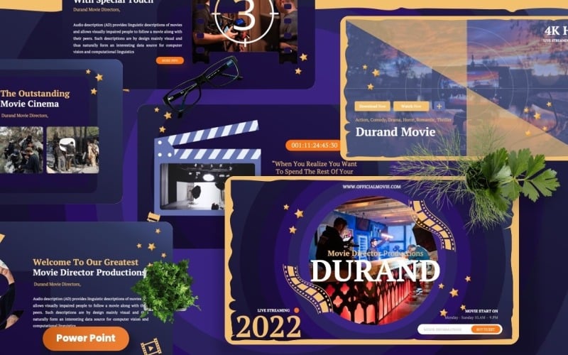 durand movie studio powerpoint template original