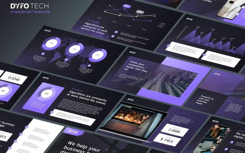 dyfo technology theme powerpoint template original