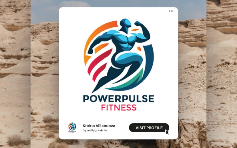 dynamic and bold fitness logo template for wellness and active lifestyle businesses original