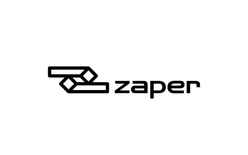 dynamic letter z line tech logo original