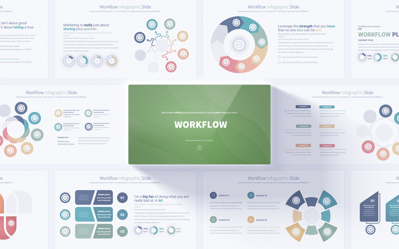 dynamic workflow powerpoint infographic template original