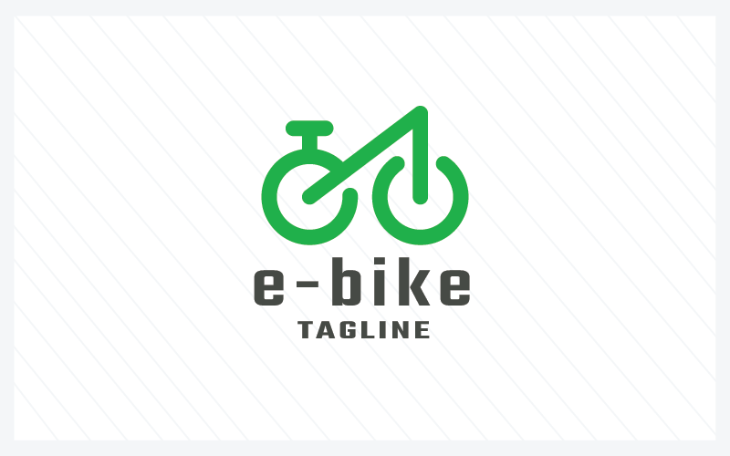 e bike letter e logo template original