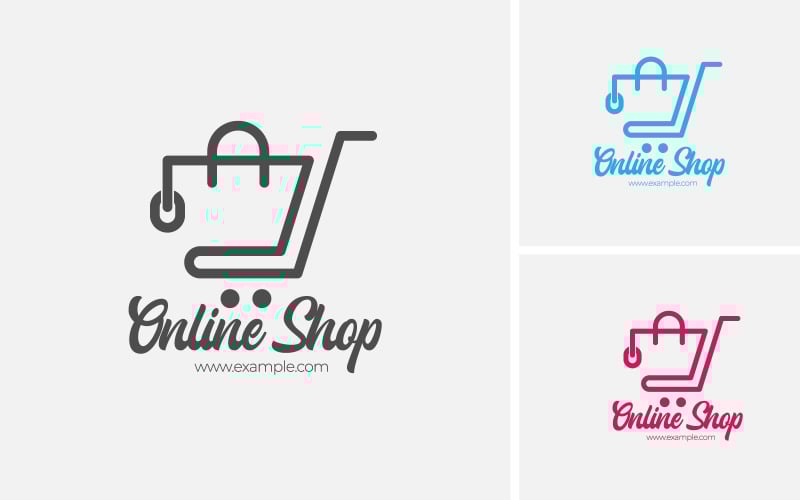 e commerce website or e business platform logo design the concept for mouse cursor and shopping cart original