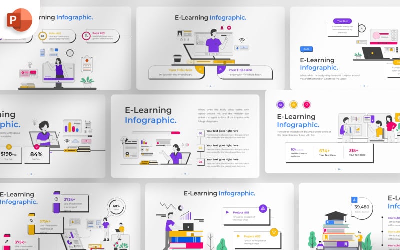 e learning powerpoint infographic template original