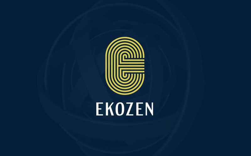 e letter line art flat monogram logo design original