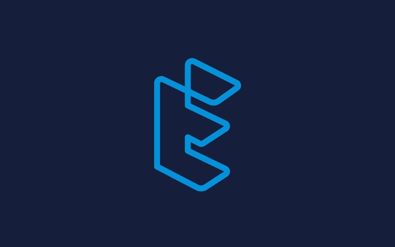 e letter minimal logo design template original