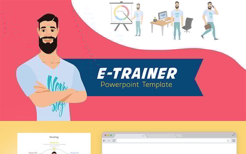 e trainer powerpoint template original