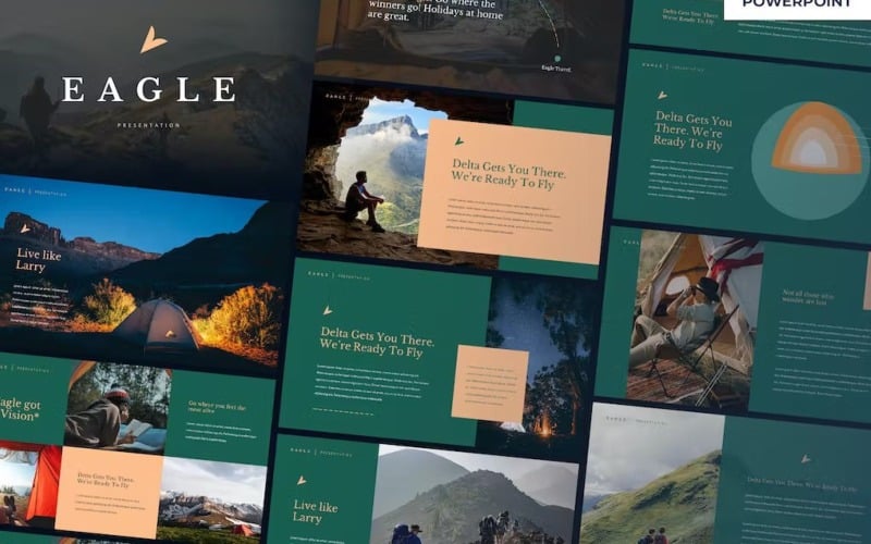 eagle adventure powerpoint template original