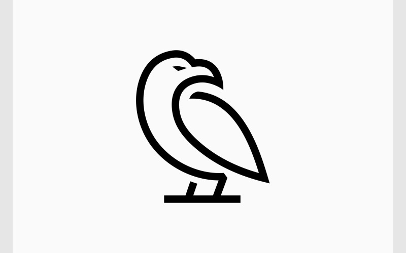 eagle hawk bird line art simple logo original