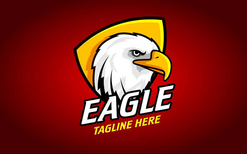 eagle logo with shield in background crest logo sport team esport logo original