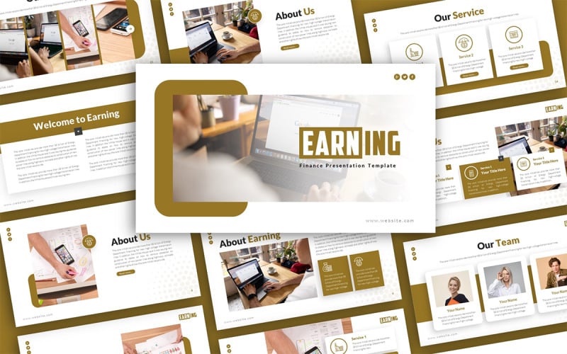 earning finance multipurpose powerpoint presentation template original