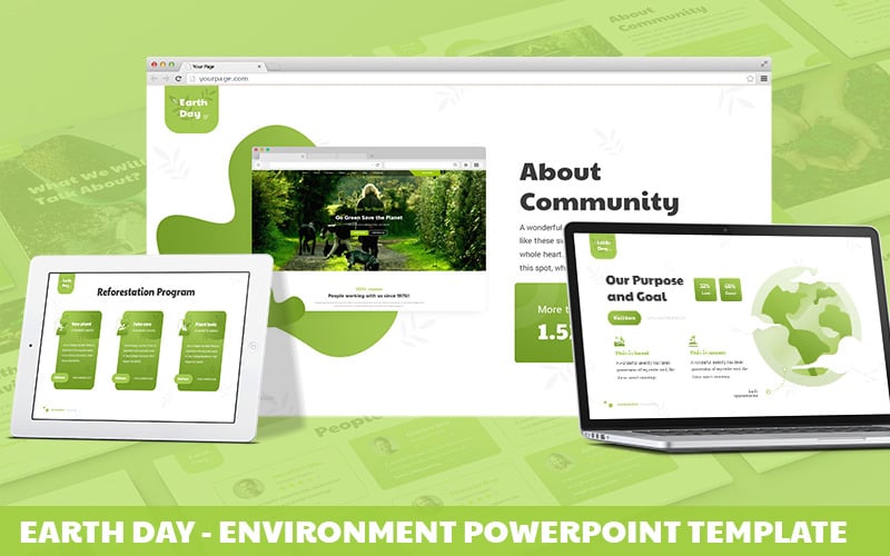 earth day environment powerpoint template original