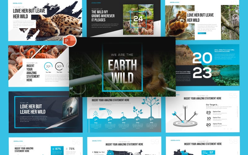 earth nature and wildlife powerpoint template original