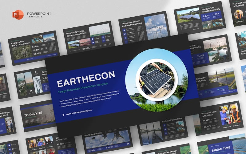 earthecon renewable energy powerpoint template original
