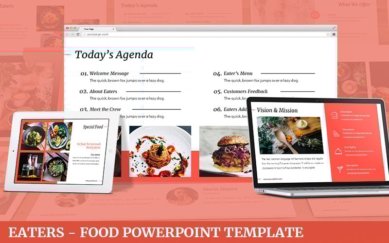 eaters food powerpoint template original