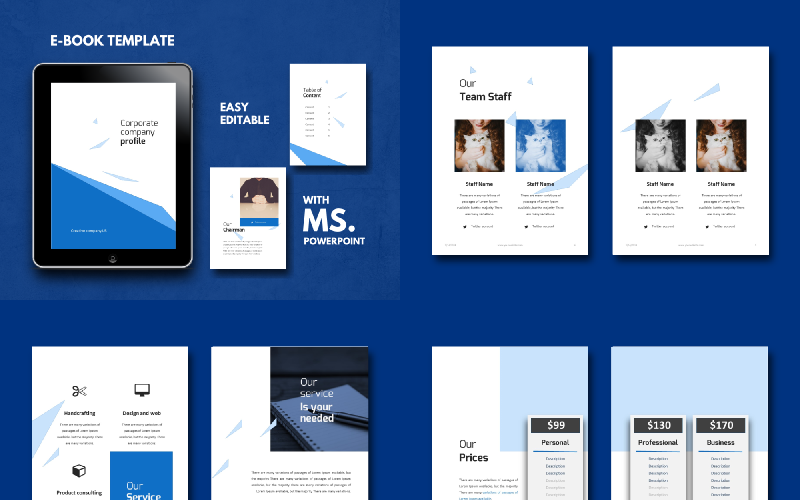ebook corporate company presentation powerpoint template original