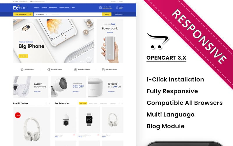 ecmart the mega electronic store responsive prestashop theme original