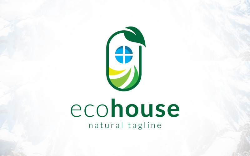 eco housing landscaping gardening logo design original