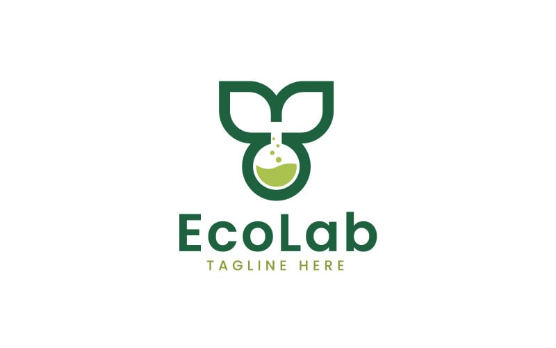 eco lab natural logo design template original