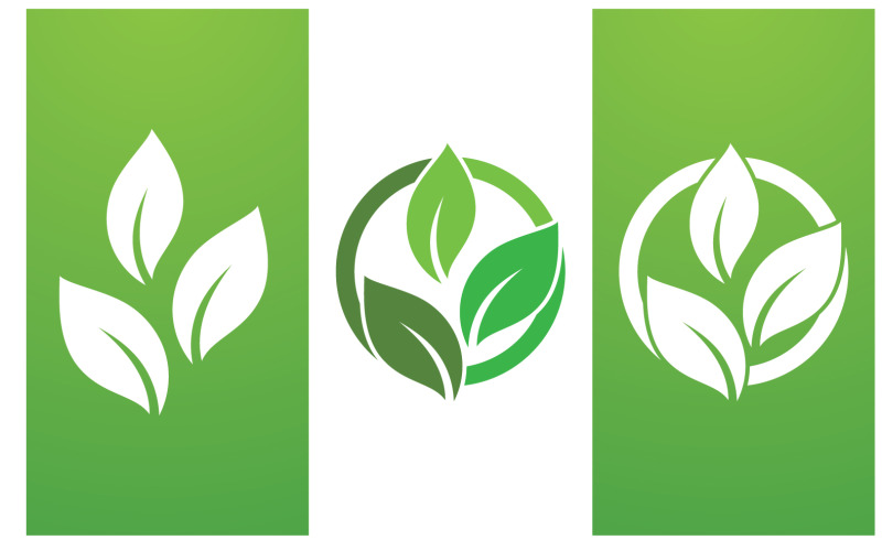 eco leaf green fresh nature go green tree logo design template v original
