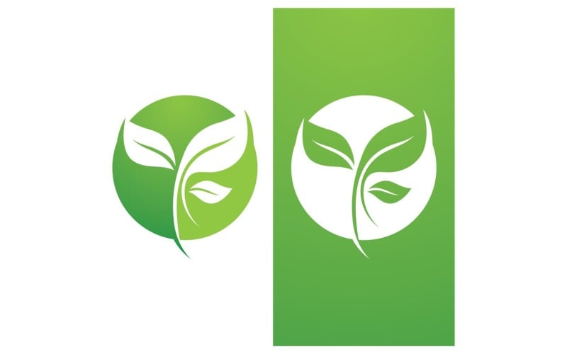 eco leaf green fresh nature go green tree logo design template v original