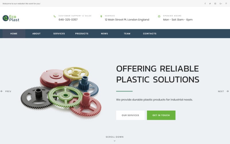 eco plast plastic solutions html landing page template original