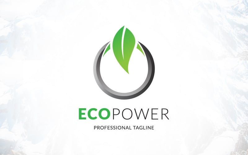 eco power logo bio power technology logo design biofuel green energy logo original
