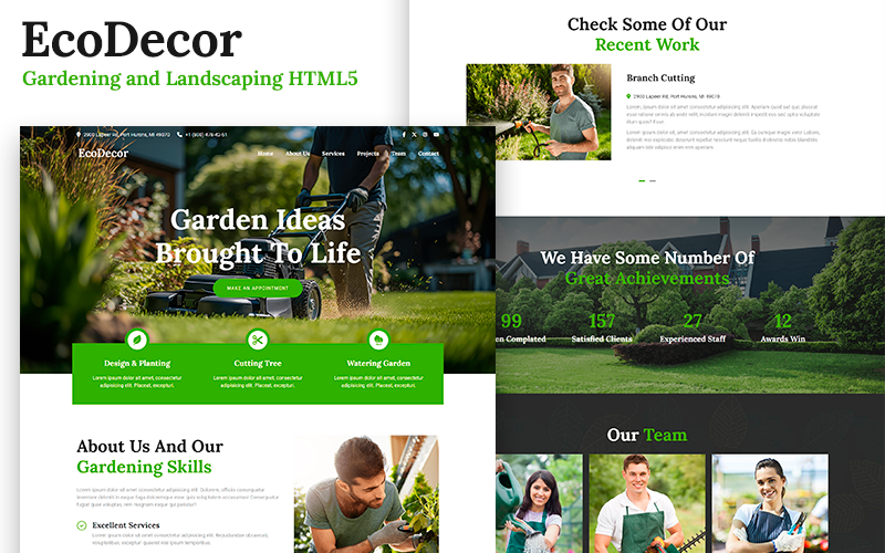 ecodecor gardening and landscaping html landing page original