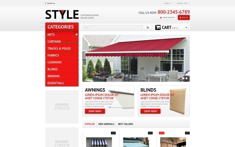 ecommerce style curtains blinds wood venetian window blind shutters roller shopping cart store shop servicescurtais blinds prestashop theme original
