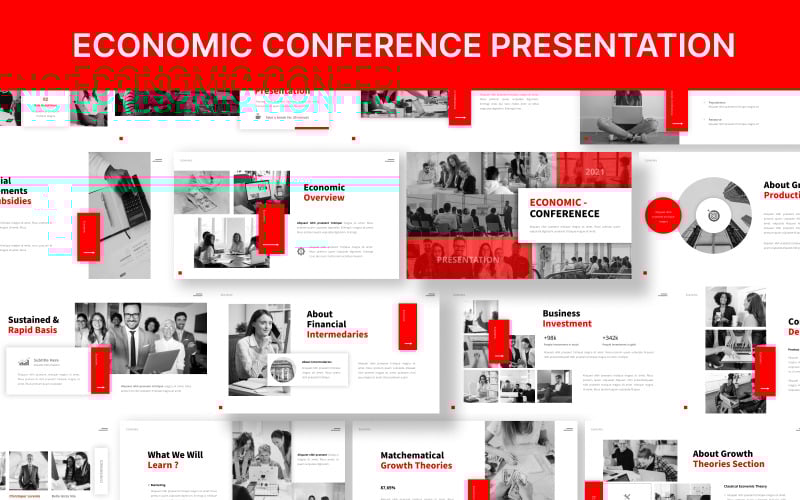 economic conference powerpoint template presentation original