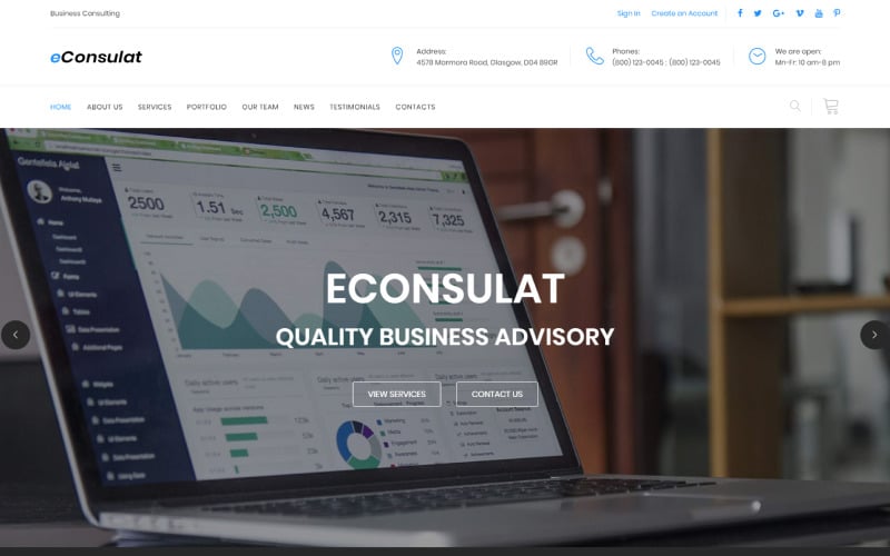 econsulat solid business company html landing page template original
