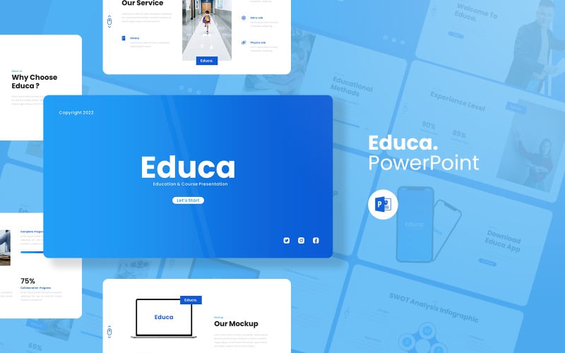 educa education presentation powerpoint template original