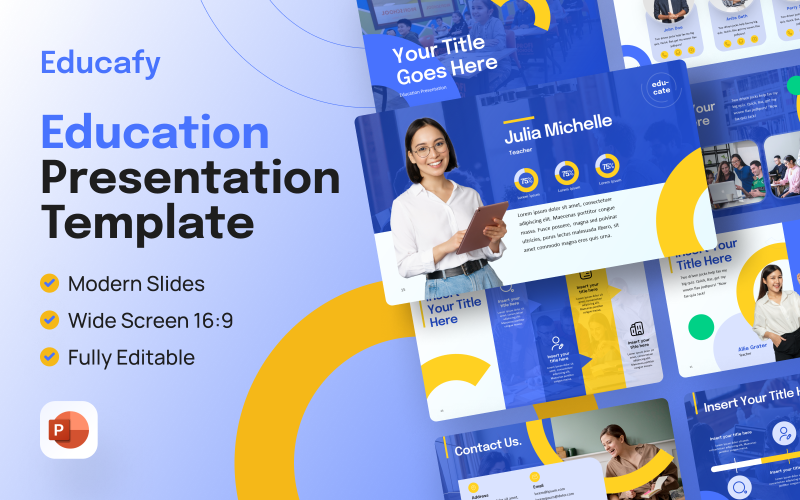 educafy education powerpoint presentation template original