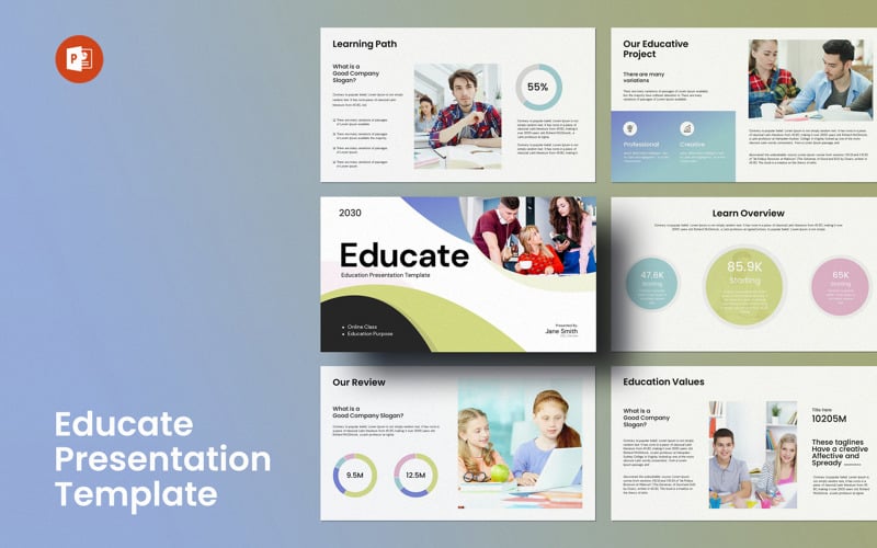 educate powerpoint presentation template original