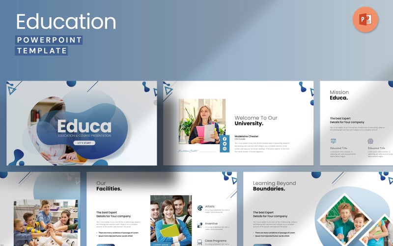 education layout powerpoint template original