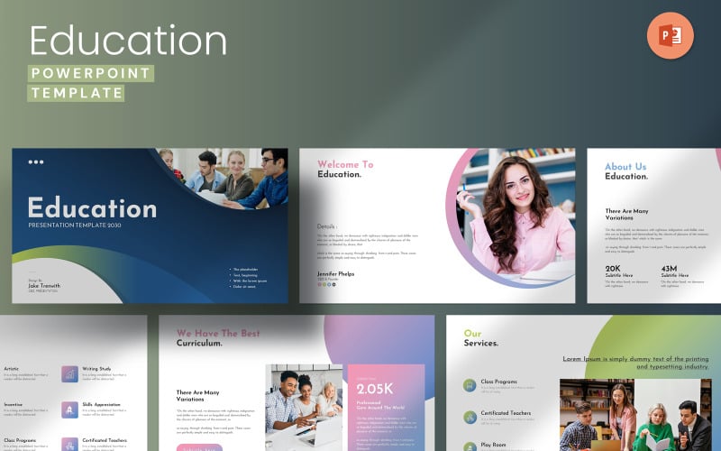 education layout template original