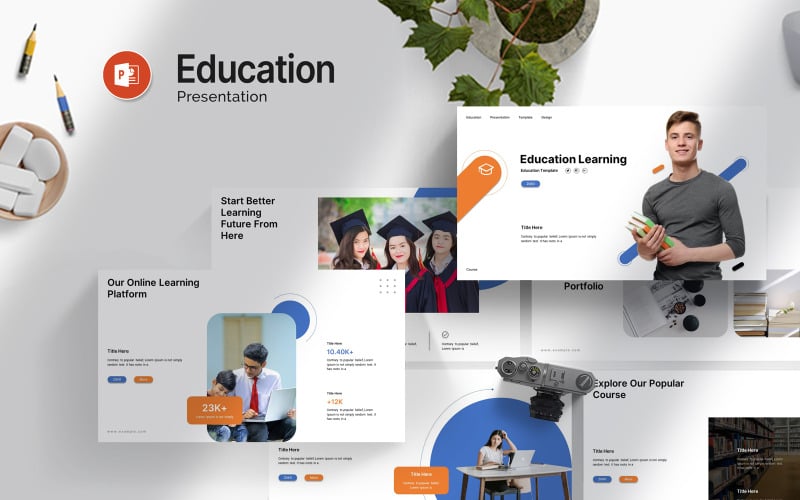 education learning powerpoint template original