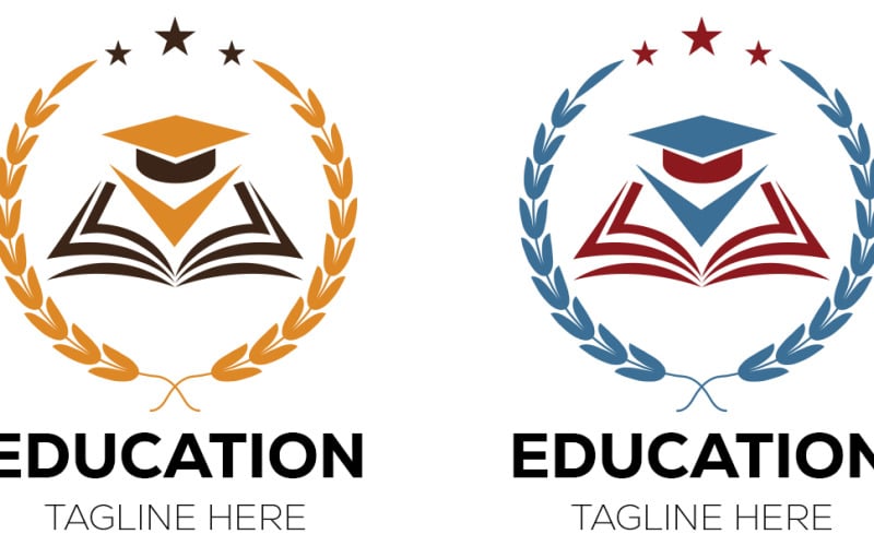 education logo template for educational institutions and brands original