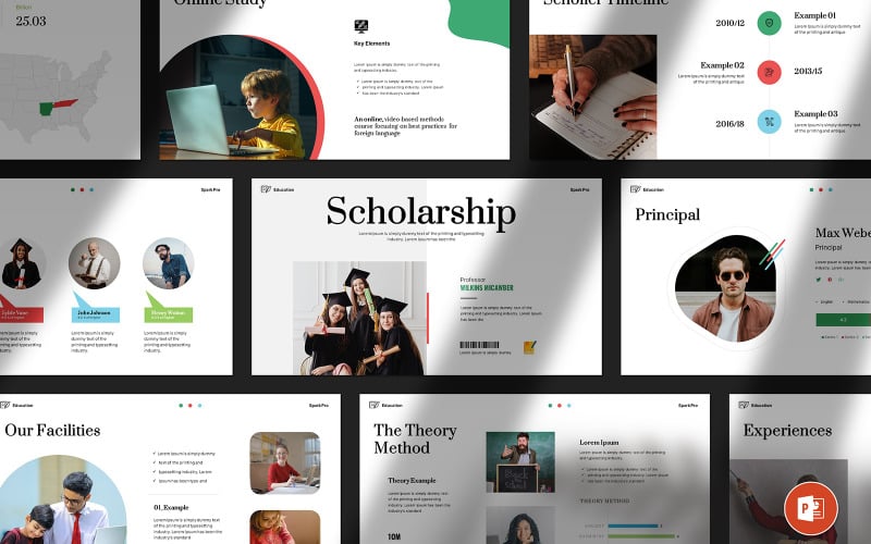 education powerpoint digital presentation template original